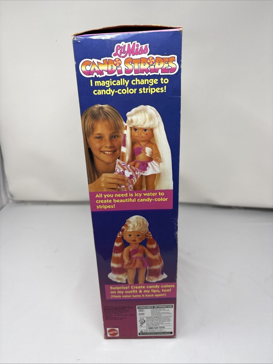 Lil Miss Candi Stripes Doll-Mattel 1993-13 inch doll-Magically