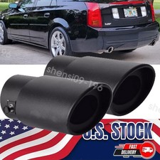 2pcs Black Car Rear Exhaust Pipe Tail Muffler For Cadillac Cts-v 2pcs Black Car Rear Exhaust Pipe Tail Muffler For Cadillac Cts-v