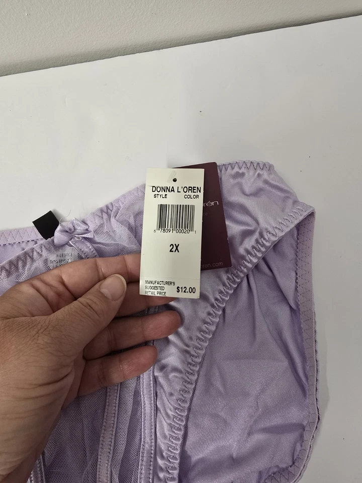 Calcinha Donna L'OREN 2X FRENTE DE RENDA ROXA Nylon - Imagem 4 de 4