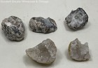 Natural White Gray Tan Geode Cluster Halves Quartz Crystal Raw Stone — photo 2