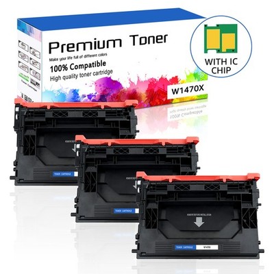 3PK NEW CHIP W1470X Toner Cartridge for 147X HP LaserJet M611dn M611x MFP M634h
