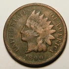 1890 Indian Head Cent Penny F-Details  "Coin Pictured - Not Cleaned"