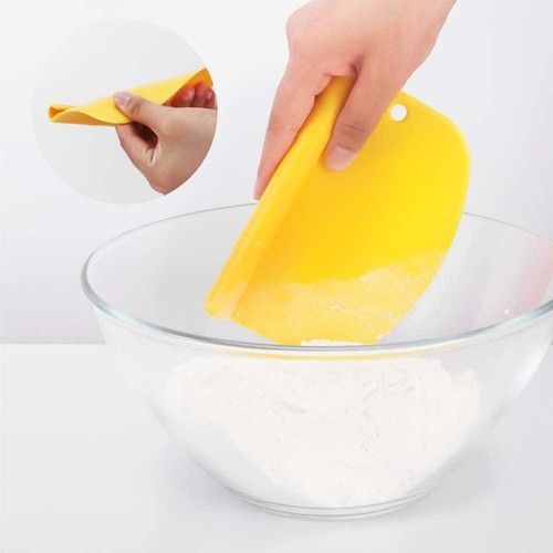 Stainless Steel 2 in 1 Dough Scraper and Plastic Scraper Chopper Bread Baking - Picture 3 of 10