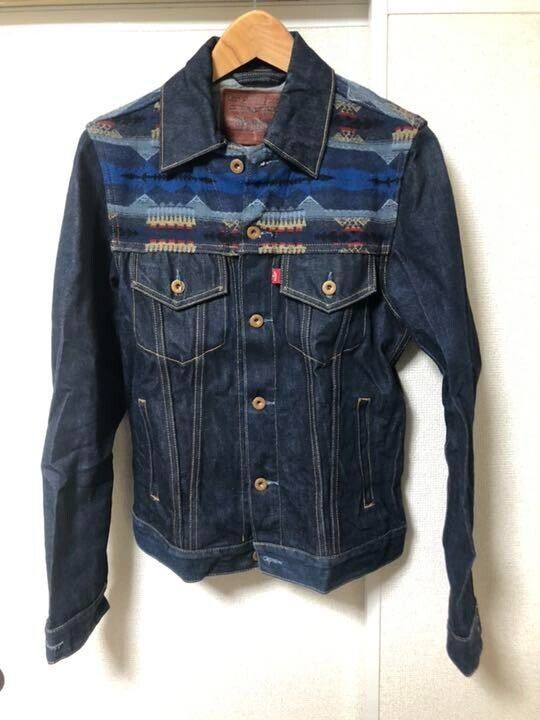 Levis x Pendleton Denim Jacket Black Multi S Chet 17.7 inch Levis x Pendleton Denim Jacket Black Multi S Chet 17.7 inch