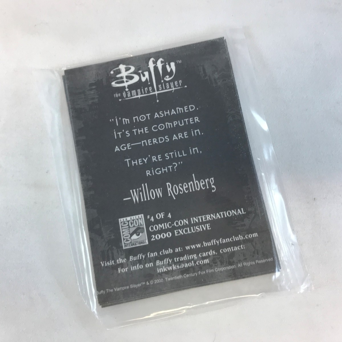 PROMO CARD PACKET: BUFFY THE VAMPIRE SLAYER SAN DIEGO SDCC 