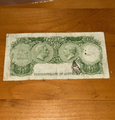 オーストラリア1ポンド紙幣1960年代 Commonwealth of Australia 1960 One Pound Note Australia 1 | eBay