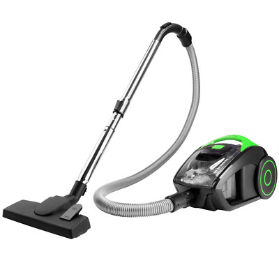 Aspirateur sans sac vert 900W Système multi-cyclonique Aspirateur