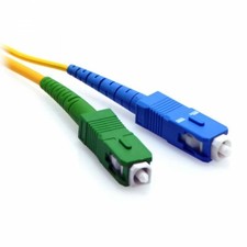 5m SC/APC-SC/UPC Simplex 9/125 OS2 Singlemode Fiber Patch Cable OFNR Yellow 16FT