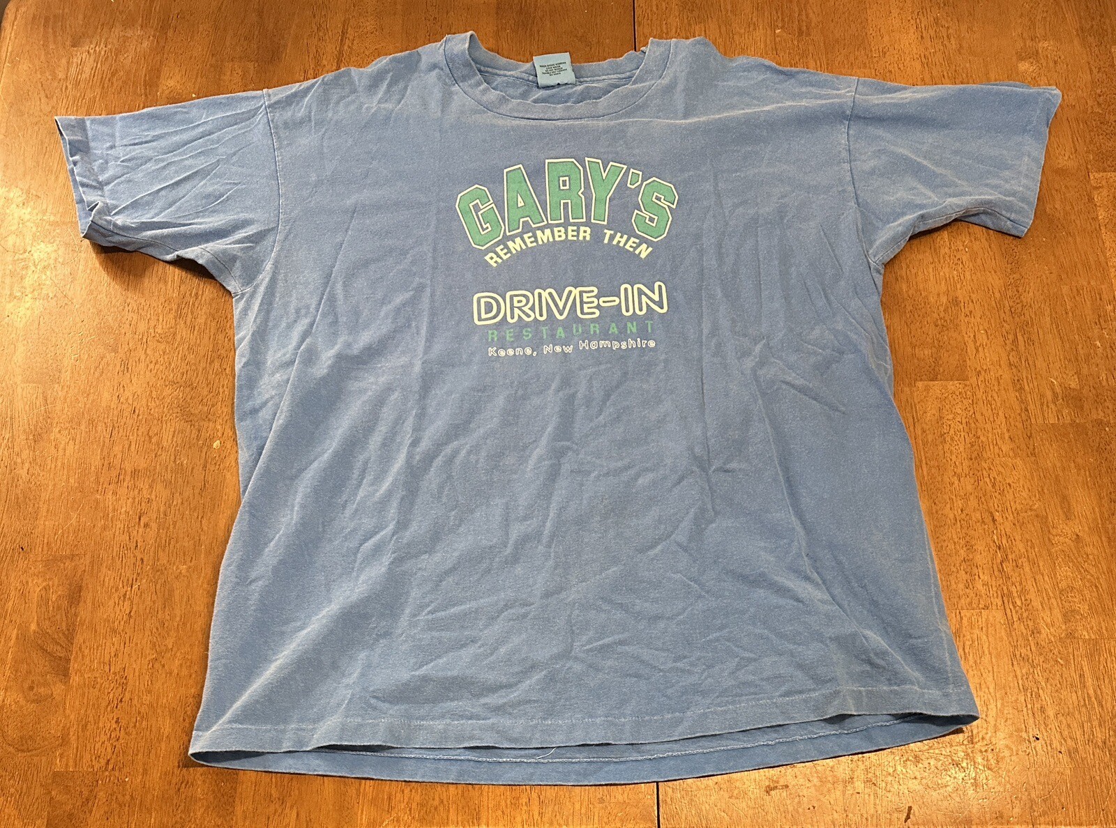 T shirt vintage anni 90 Gary’s Drive In 2 XL punto singolo Keene New Hampshire