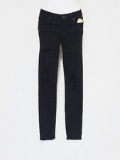 Paige Black Distressed Denim Verdugo Ultra Skinny Jeans, Size 28