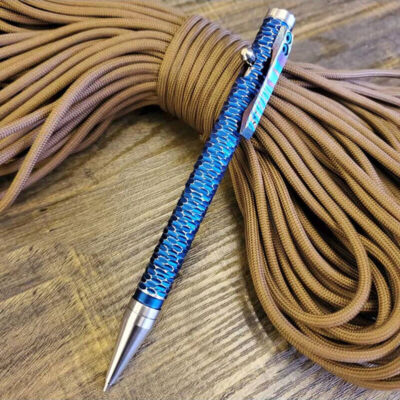 Solid Titanium Damascus Clip Signature Pen Druckbleistift 0.7mm Pen