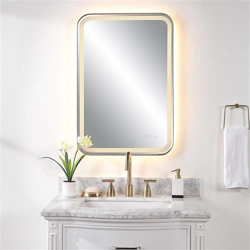 Uttermost Crofton Contemporary Stainless Steel Vanity Mirror in Brass - Picture 9 of 11