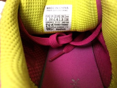 Reebok Realflex Transition J90199 Fuchsia Pink Yellow Womens 9 Med