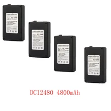 4X 12V 4800 mAh Multipurpose Li-ion Battery Pack DC 12480 for CCTV Camera Black