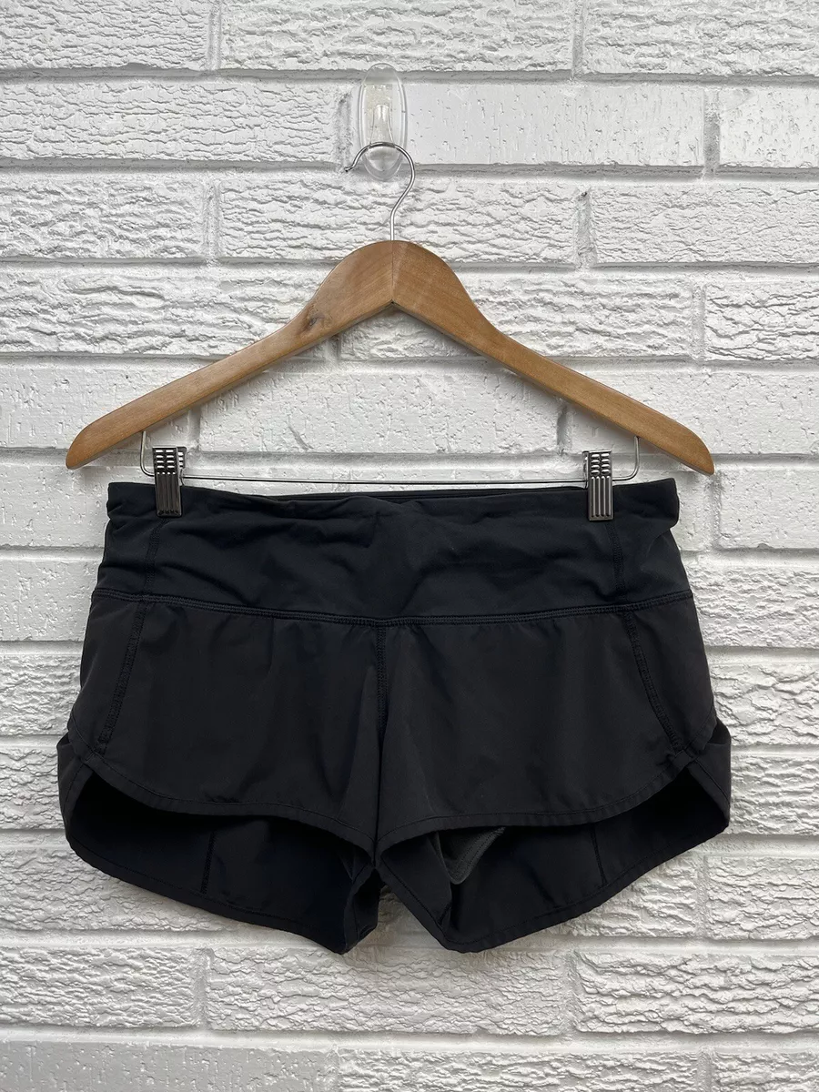 Lululemon Womens Shorts Black Lined Zip Pocket Short No Size Dot