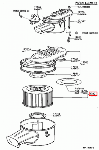 Genuine LandCruiser HJ60 HDJ80 HDJ79 HDJ78 FZJ80 1FZ 1HD 2H Engine Air Filter - Picture 19 of 20