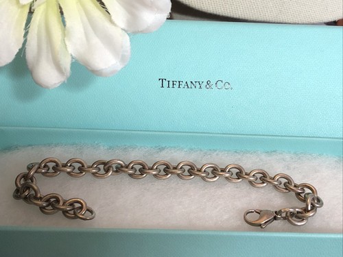 11. Tiffany & Co 925 Sterling Silver Rolo Round Link Chain Bracelet 7.5",25.6g - Picture 2 of 24