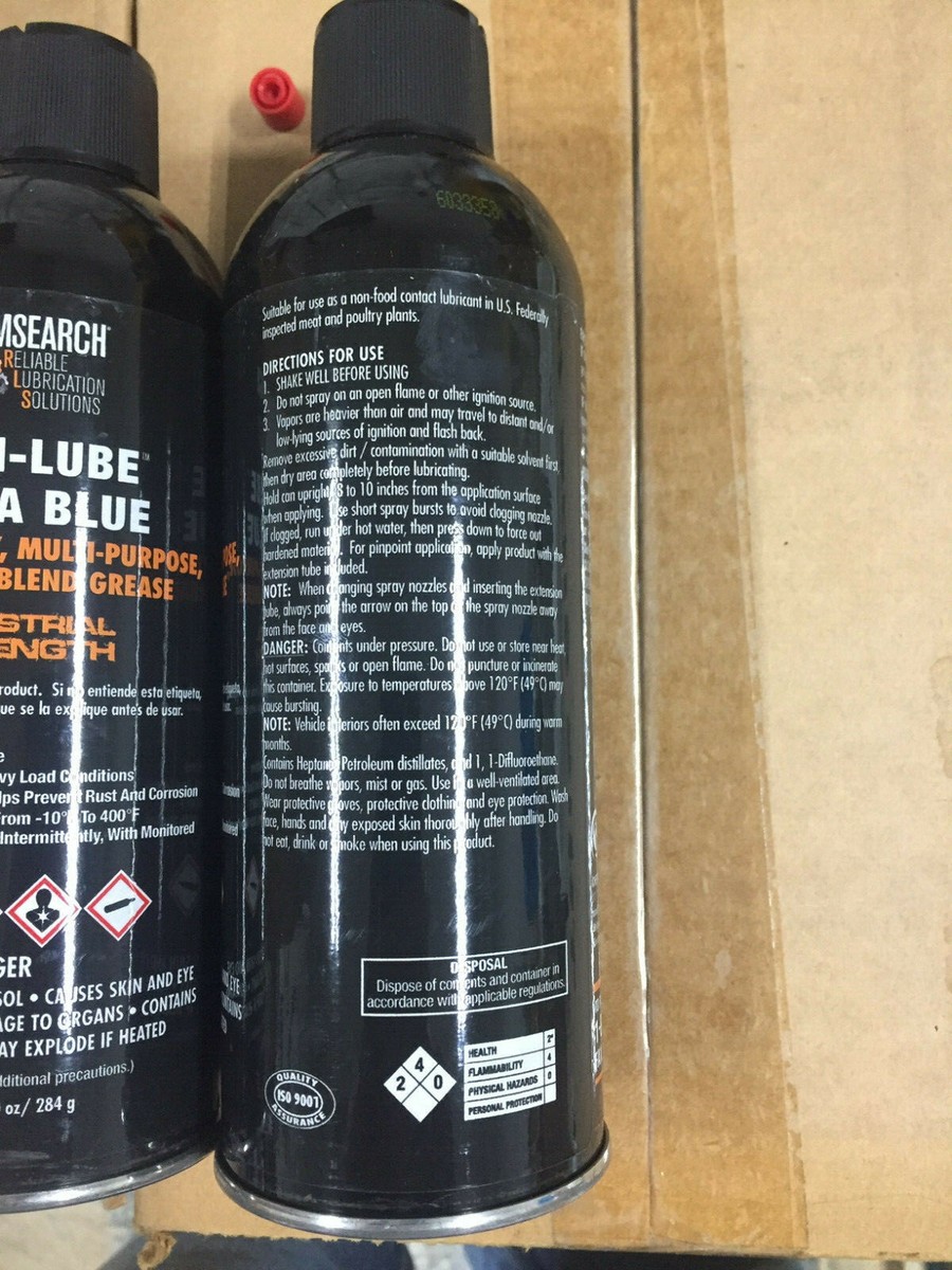 maxi lube personal lubricant (2) 10oz Chemsearch Maxi-Lube Ultra Blue Extreme Synthetic Blend Grease  spray