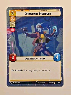 Star Wars Unlimited Shadows of the Galaxy Coruscant Dissident Hyperspace #467