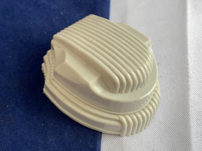 Vtg Art Deco Ring Jewelry Box White Celluloid Presentation Case Black Lining