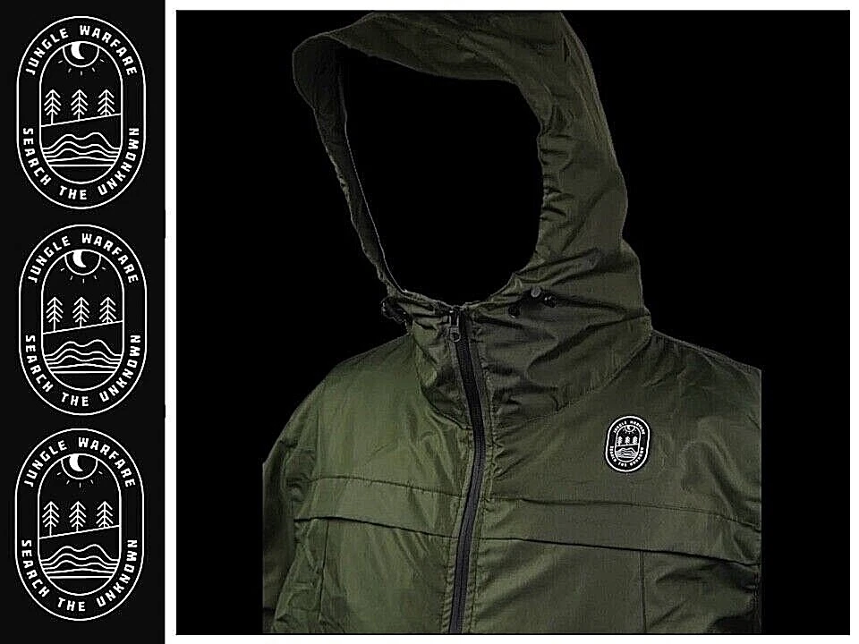 Jungle Warfare windbreaker waterproof olive green coat jacket carp fishing