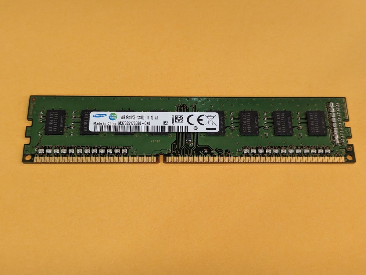 4GB SAMSUNG 1RX8 PC3-12800U-11-13-A1 DDR3 1600 DESKTOP RAM MEMORY