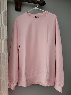 H&M DIVIDED LIGHT PINK CREW NECK SWEATSHIRT MEN'S SIZE MEDIUM