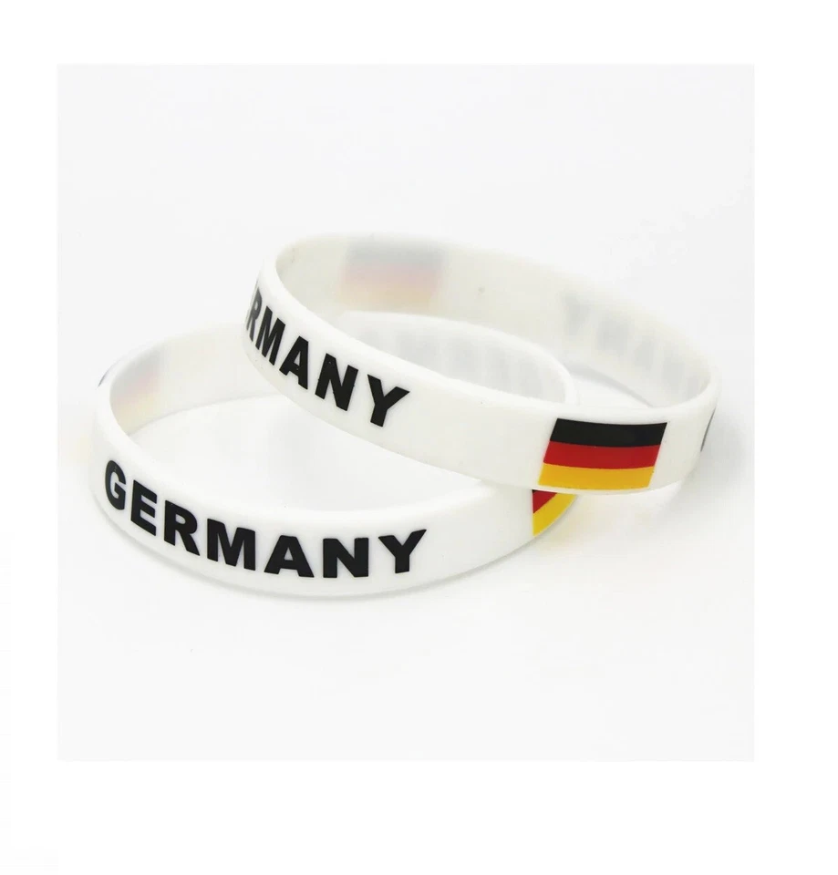 5 Stück Land Welt Flagge Logo Sport Silikon Armband Nationalen Fußball Fans Elas - Bild 2 von 4