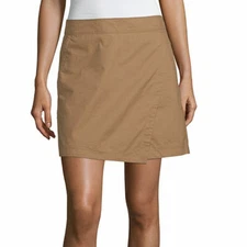 Liz Claiborne Women's Twill Skort Size 10 English Brown Color NEW