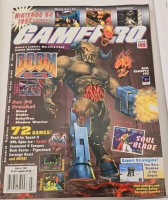 GamePro Magazine Issue 102 March 1997 Doom 64 Soul Blade Mario Kart ...