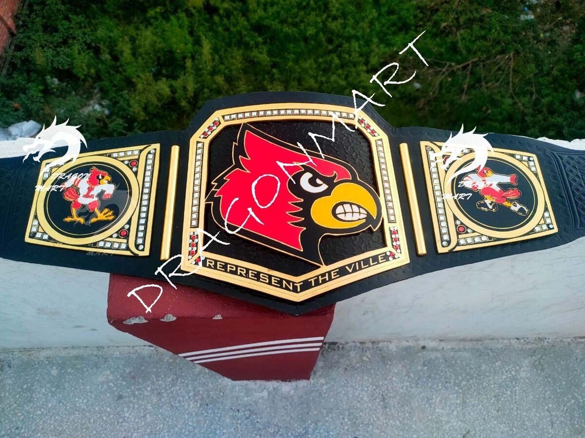 Louisville Cardinals championship belt Football Athletic Team Belt 4mm  Brass
