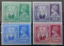 India 1946 GVI  sg278-281 lhm set - E1438