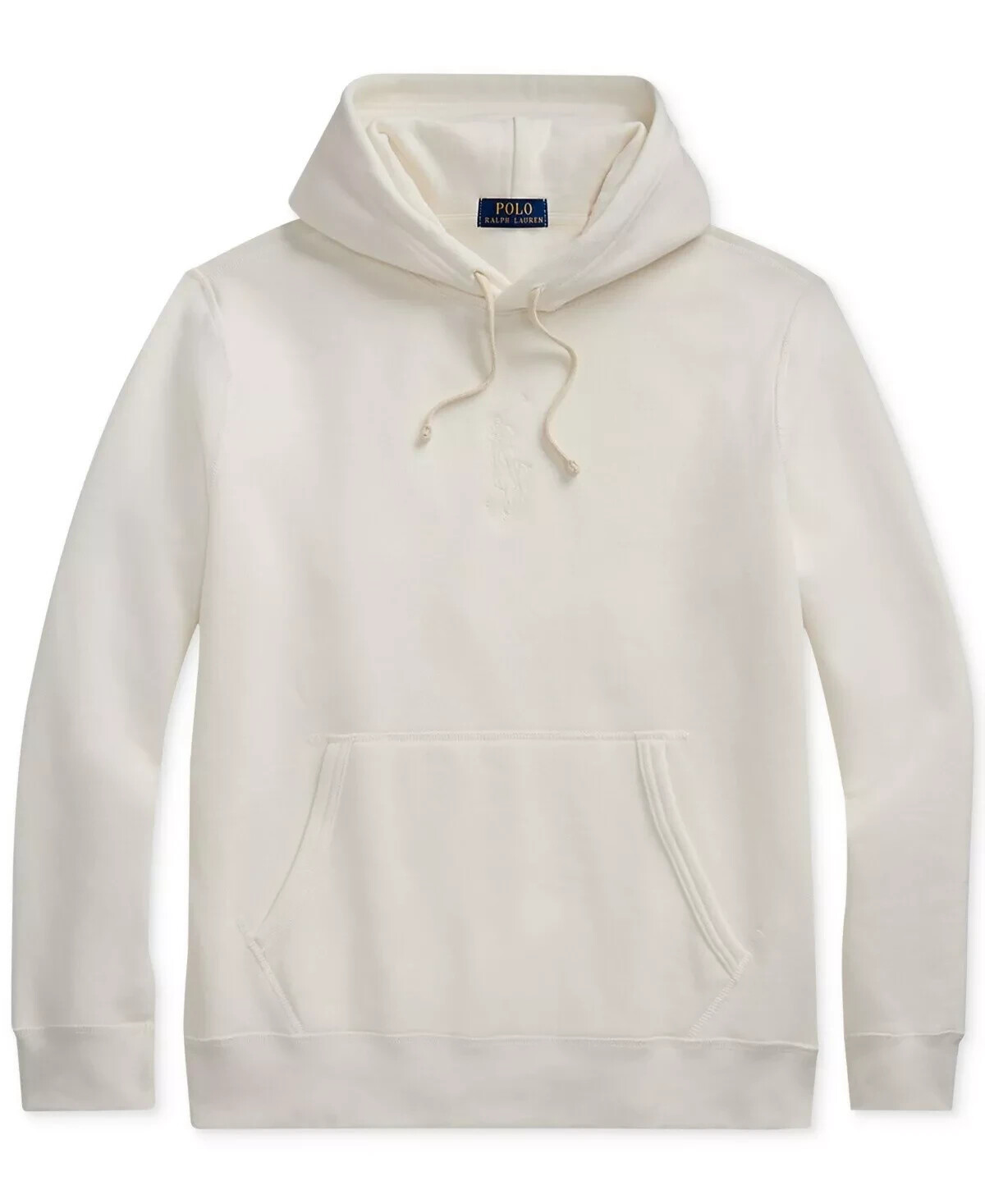 Polo Ralph Lauren Uomo Pile Big Pony Felpa con Cappuccio Deckwash Bianco Scegli la Tua Taglia