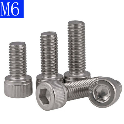 #ad #ad 6mm M6 x 1.0 316 stainless steel A4 ALLEN BOLT SOCKET HEAD CAP SCREWS DIN912 $102.12