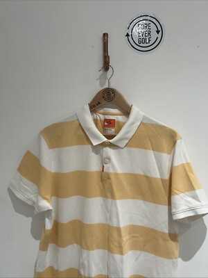 NIKE GOLF, Herren Größe XL, gelb/weiß gestreift, Slim Fit Golf Poloshirt, *sehr guter Zustand*