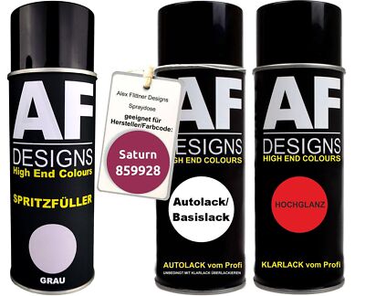 Spritzfüller Set für Saturn 859928 Raspberry Metallic Klarlack Spritzfüller Grun