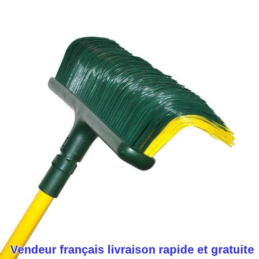 Balai brosse multifonctions fini les poils écrasés sur sol dur en pierre