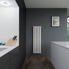 Designer White Electric Vertical Radiators + Heating Element CORWEN (9 Sizes)