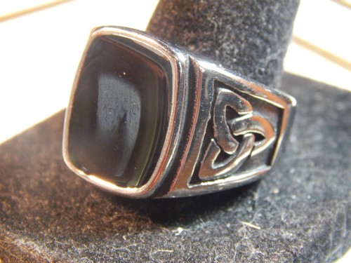 Men's NEW Stainless-Steel Ring Black Liquid, no Stone, Size 10.75, UK W, 18 gr - Picture 9 of 19