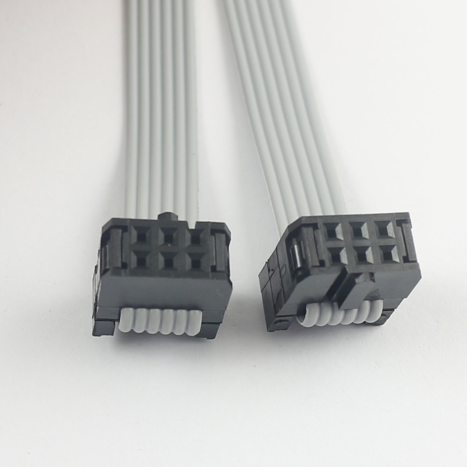2Pcs 2.54mm Pitch 2x3 Pin 6 Pin 6 Wire IDC Flat Ribbon Cable Length ...