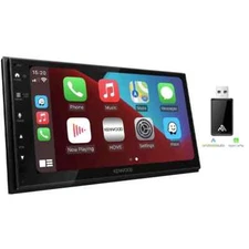 Kenwood 6.8” Wired CarPlay Android Auto Mirroring, DAB Screen + Wireless Adaptor