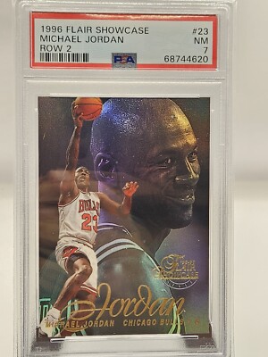 1996-97 Flair Showcase Michael Jordan Row 2 #23 PSA 7 MINT