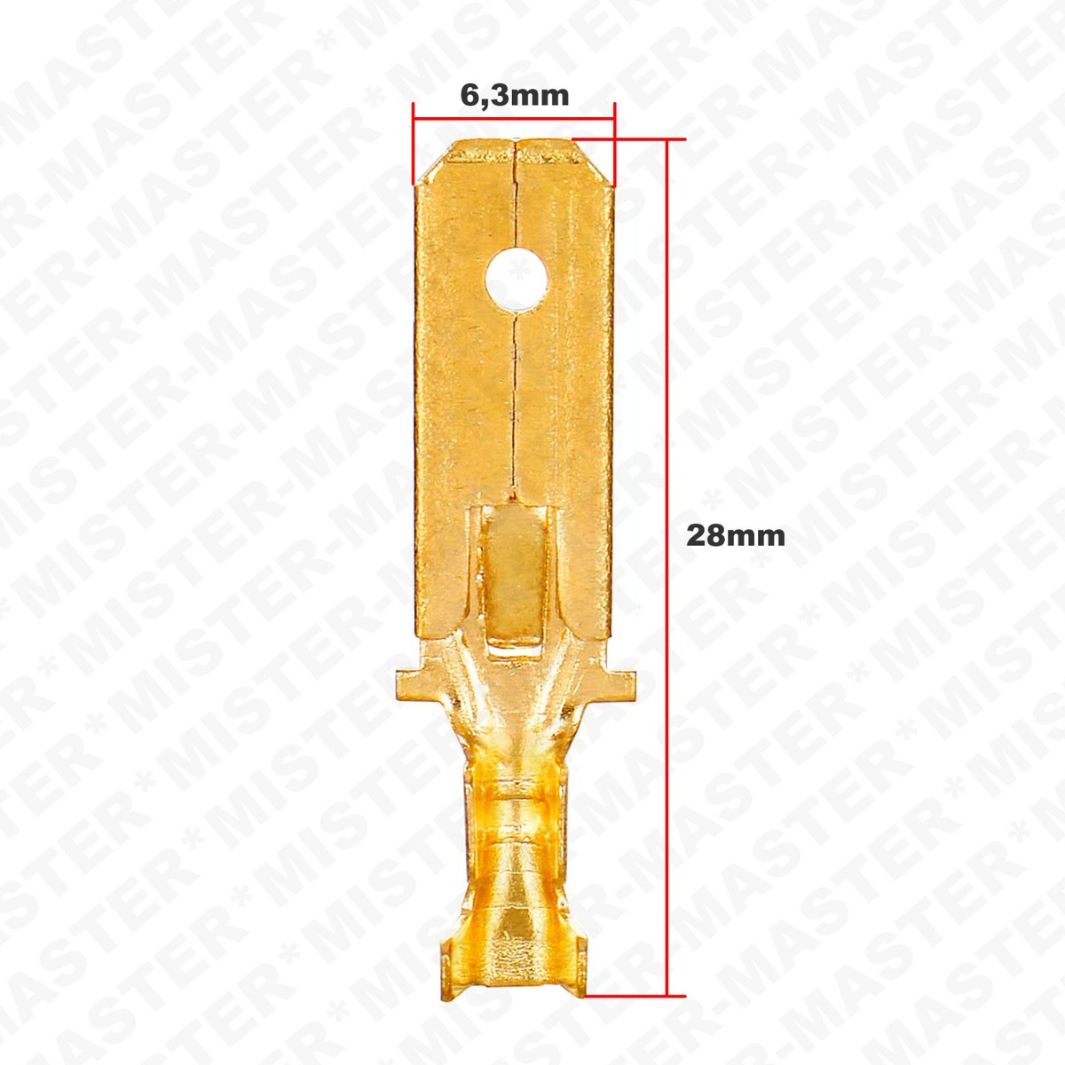 100 X TERMINALE SICUREZZA CAVI CAPOCORDA CONTATTO FASTON FEMMINA 6,3MM - Foto 9