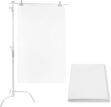 1 Yard X 67 Inch / 1M X 1.7M Diffusion Fabric, Nylon Silk White Seamless Light M