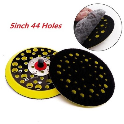5inch/125mm 44 Holes Sander Backing Pad Hook&Loop Dust Sanding Disc DE
