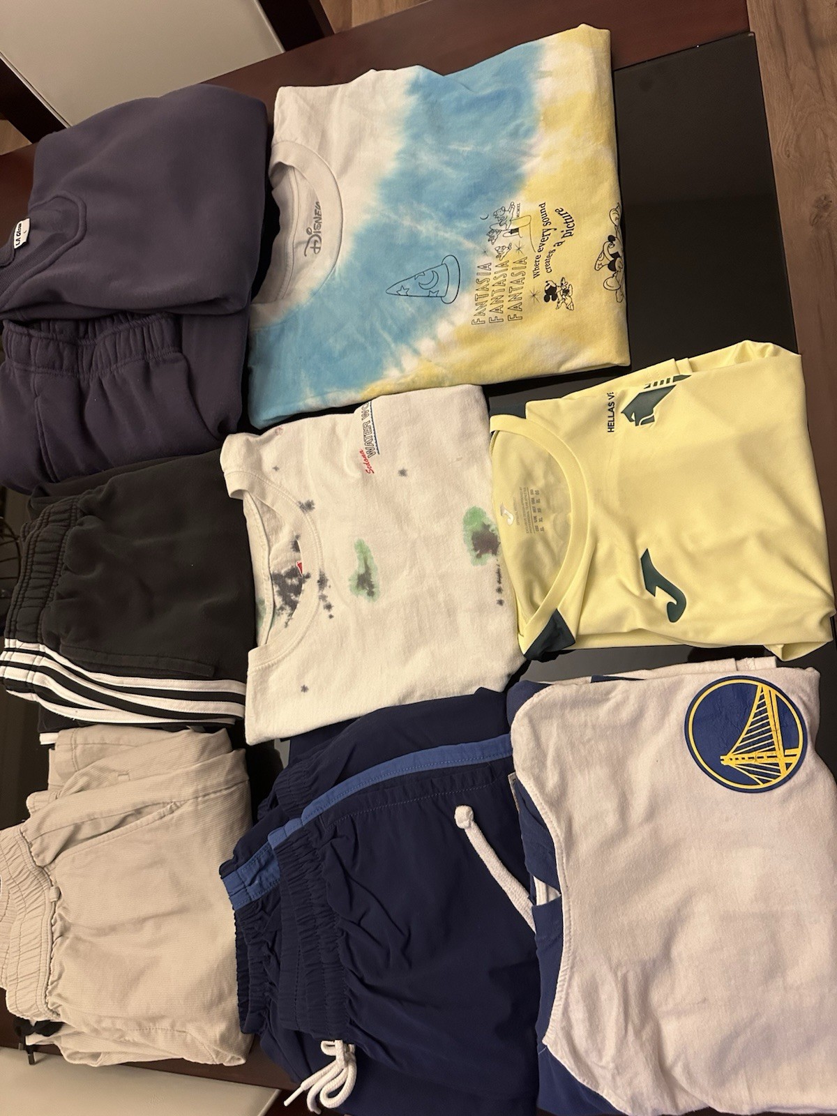 Clothing Lot 10 Items - Adidas Levi’s Disney NBA - Shirts Pants Socks M L XL thumbnail 3