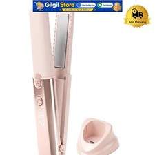 Travel-Friendly 2-in-1 Cordless Hair Straightener  Curler with 4000mAh Battery