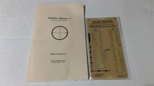 Mildot Master Range Finder Analog Calculator Tactical Supply and Book NEW