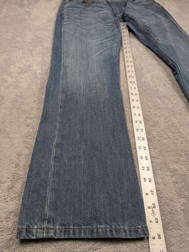 Levis 527 Jeans Mens 34x30 Blue Dark Wash Slim Boot Cut Denim Cowboy Western - Picture 10 of 15