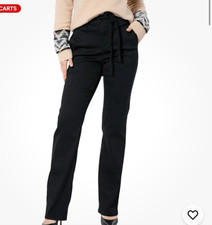 DG2 by Diane Gilman New Classic Stretch Denim Belted Trouser size 2P NWT